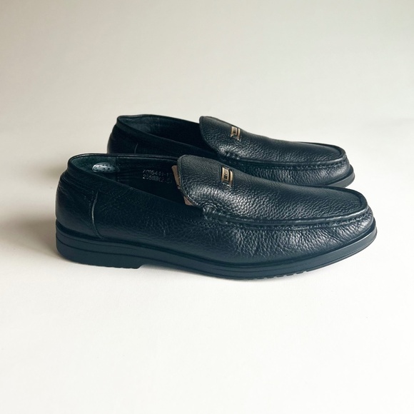 Men’s Cartelo Black Genuine Leather Rubber Outsole Loafers size 255mm, US 10 main image 12